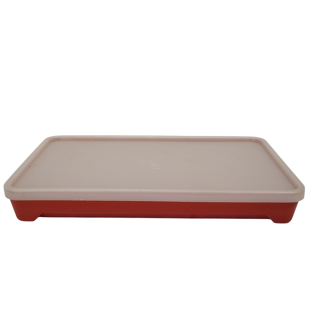 Vintage Tupperware Paprika Meat Merinator/Bacon Keeper with Lid 1970's‎ 1292-4